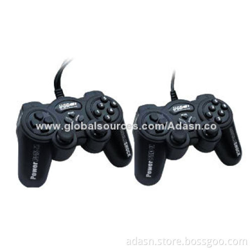Wired PC USB Twin Game Controller with Dual Shock and New Design, Various Colors, Factory Price